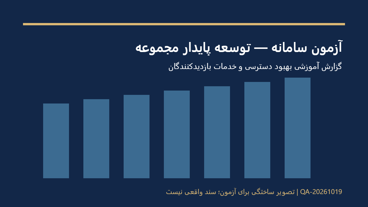تصویر ساختگی نمودار ساختمان‌ها برای آزمون طرح بهبود دسترسی مجموعه
